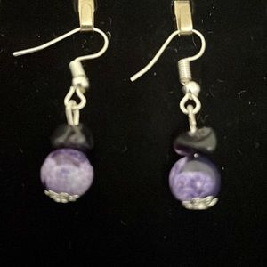 💗Dreaming in Paradise genuine Stone Agate Fluorite Healing Earrings Calming
